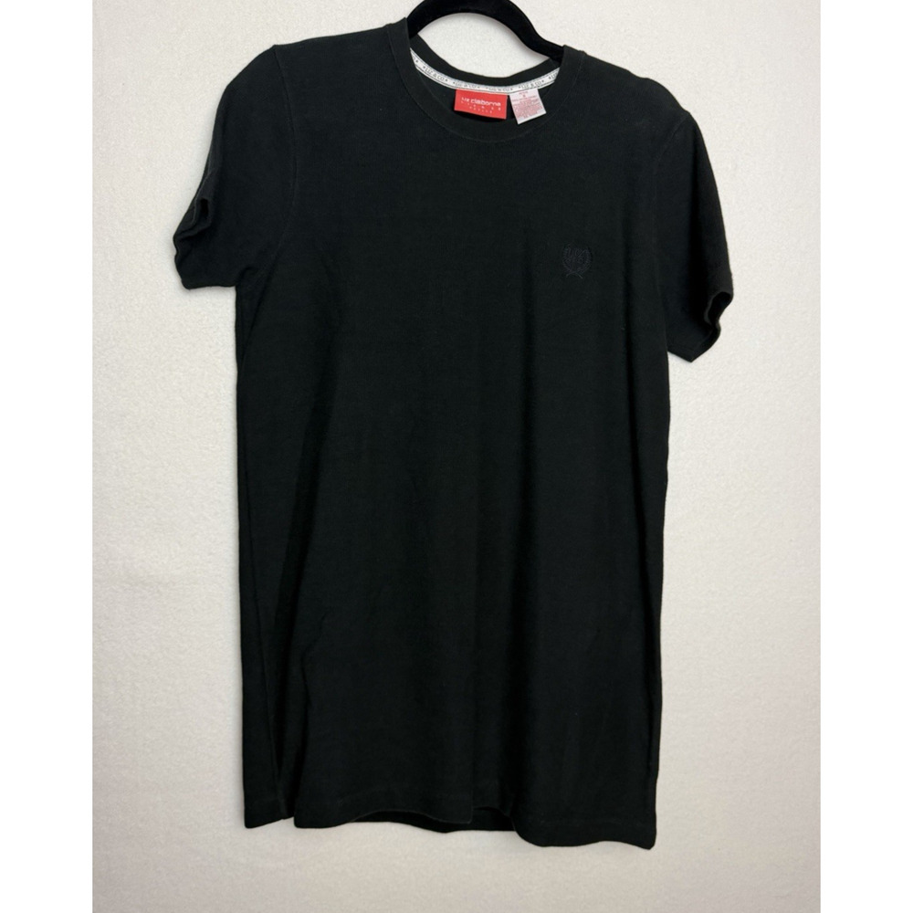 Liz Claiborne Petites Black Cotton Short Sleeve T-Shirt Dress Size PS Vntg 90s